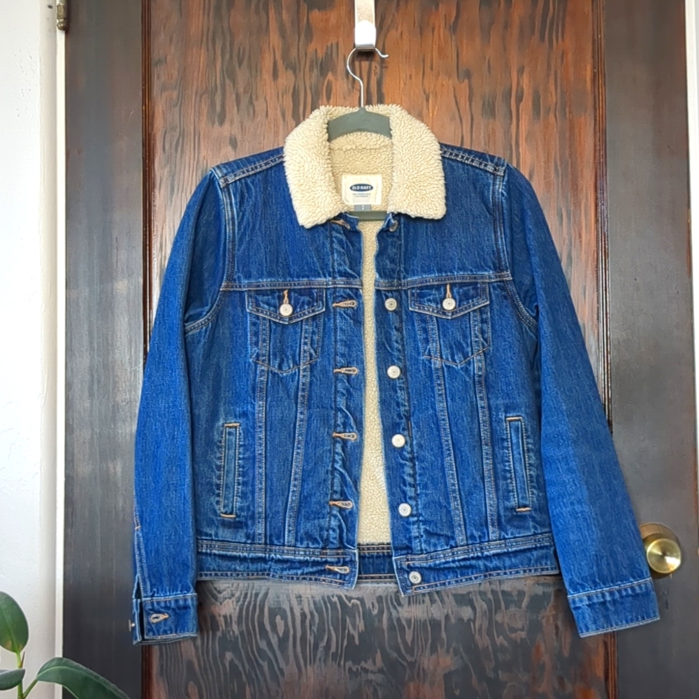 Old Navy Denim Sherpa Jacket